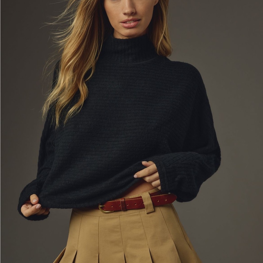 Pilcro Cozy Ribbed Turtleneck Batwing Pullover Sweater Size XL NWT - Picture 1 of 7